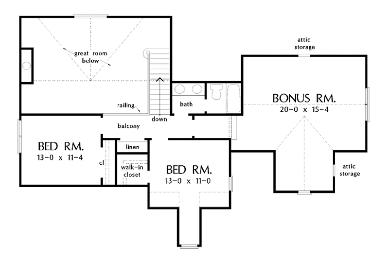 Architectural House Design - Floor Plan - Upper Floor for Country House Plan #929-423 - 3 bed, 2.5 bath