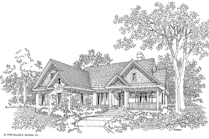 Dream House Plan - Craftsman Exterior - Front Elevation Plan #929-468