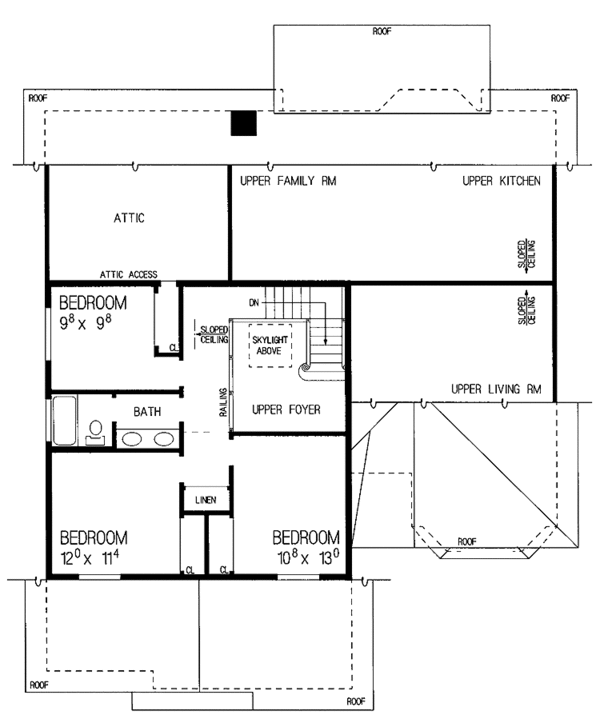 House Plan Design - Contemporary Floor Plan - Upper Floor Plan #72-916