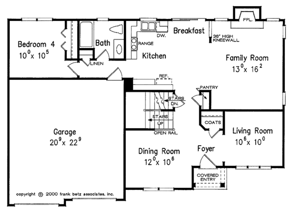 Architectural House Design - Traditional Floor Plan - Main Floor Plan #927-717
