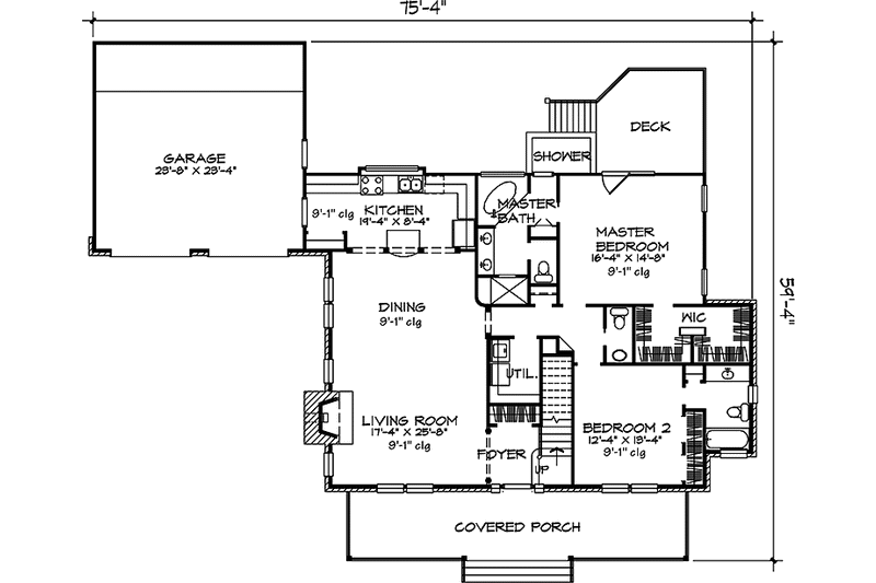Dream House Plan - Floor Plan - Main Floor for Country House Plan #140-186 - 4 bed, 3.5 bath