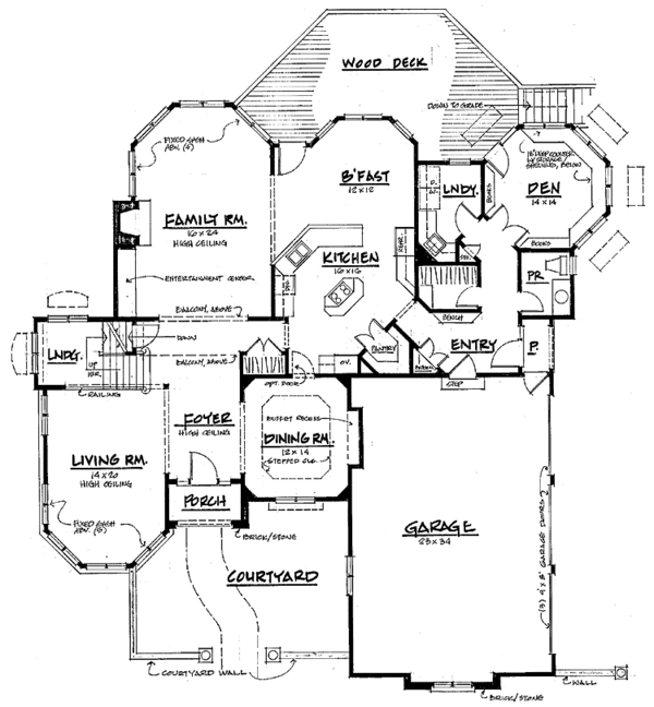 Dream House Plan - Country Floor Plan - Main Floor Plan #328-293