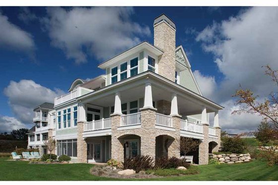 Exterior - Rear Elevation 2 for Craftsman House Plan #928-229 - 5 bed, 4.5 bath