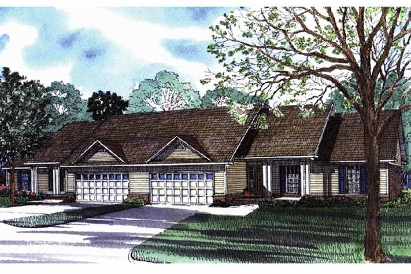 Home Plan - Exterior - Front Elevation 3 for Ranch House Plan #17-3070 - 6 bed, 4 bath
