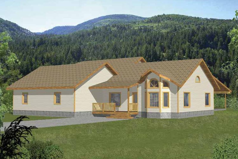 House Blueprint - Ranch Exterior - Front Elevation Plan #117-815