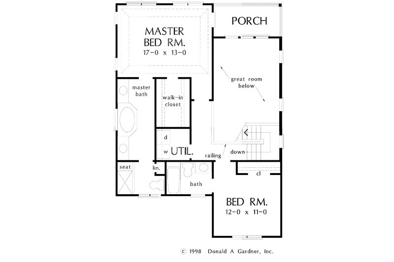 Home Plan - Floor Plan - Upper Floor for Craftsman House Plan #929-449 - 3 bed, 3 bath