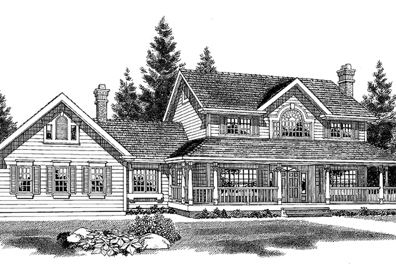 Architectural House Design - Victorian Exterior - Front Elevation Plan #47-859