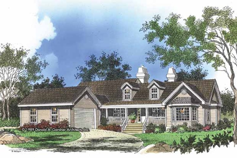 Home Plan - Country Exterior - Front Elevation Plan #929-163