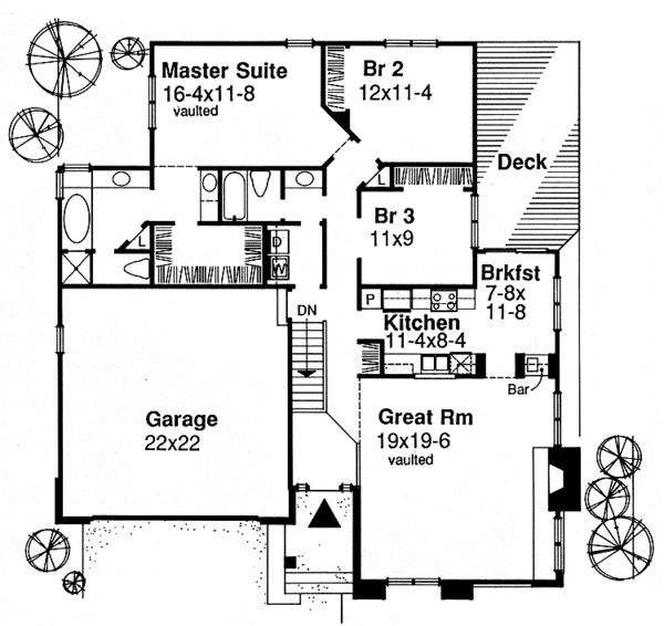 House Design - Ranch Floor Plan - Main Floor Plan #320-726