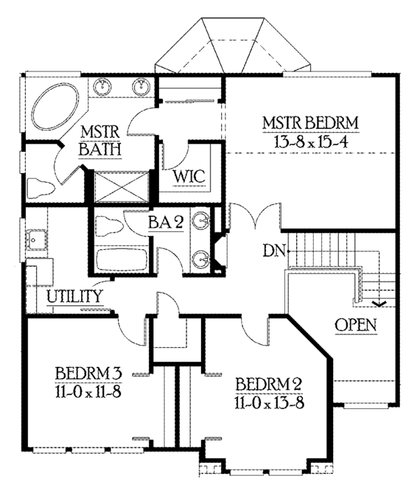 House Plan Design - Craftsman Floor Plan - Upper Floor Plan #132-356