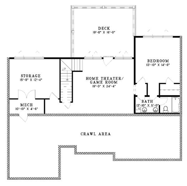 Dream House Plan - Country Floor Plan - Lower Floor Plan #17-3290