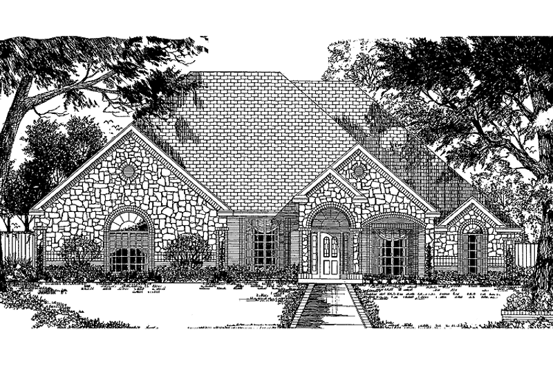 House Design - Exterior - Front Elevation 3 for Country House Plan #62-157 - 4 bed, 2.5 bath