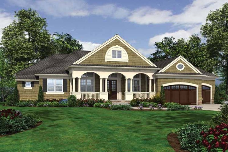 Architectural House Design - Traditional Exterior - Front Elevation Plan #132-545