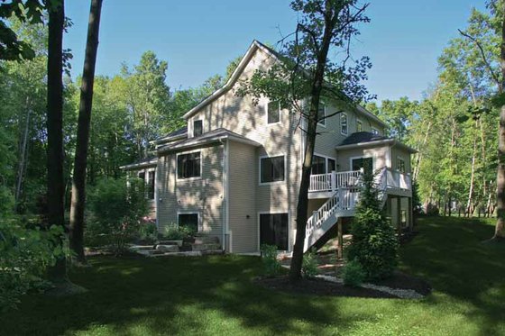 Exterior - Rear Elevation for Tudor House Plan #928-234 - 4 bed, 2.5 bath