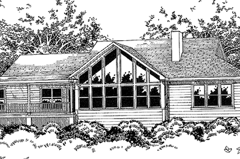 Dream House Plan - Exterior - Rear Elevation for Country House Plan #472-156 - 3 bed, 2 bath