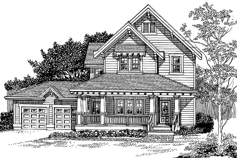 Architectural House Design - Exterior - Front Elevation 3 for Craftsman House Plan #47-1024 - 3 bed, 2.5 bath