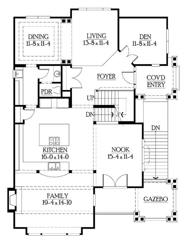 Home Plan - Craftsman Floor Plan - Main Floor Plan #132-245