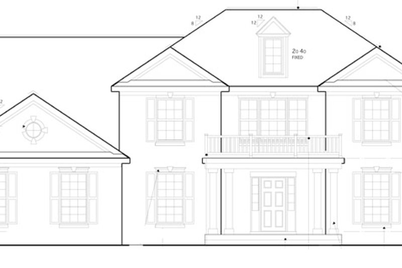 Home Plan - Exterior - Front Elevation 3 for Colonial House Plan #1053-48 - 4 bed, 2.5 bath