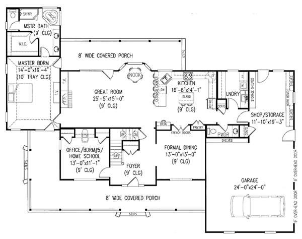 House Plan Design - Country Floor Plan - Main Floor Plan #11-266