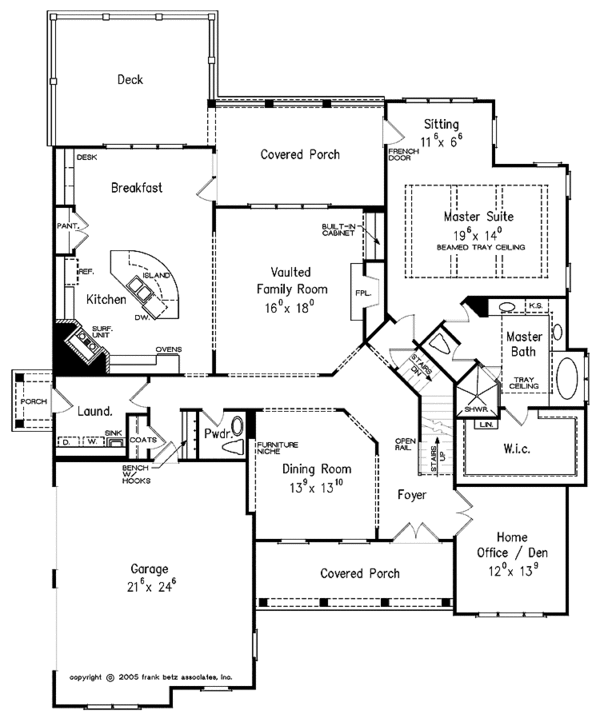 House Design - Country Floor Plan - Main Floor Plan #927-372