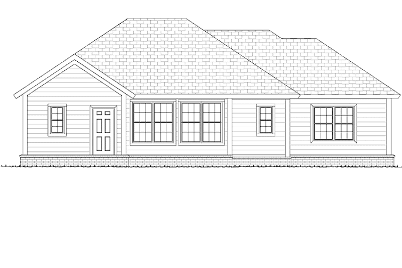 Home Plan - Exterior - Rear Elevation for Traditional House Plan #513-2145 - 3 bed, 2 bath
