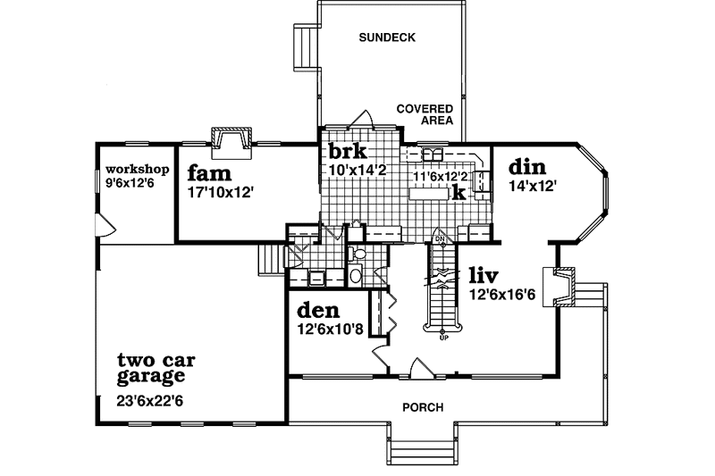 Dream House Plan - Floor Plan - Main Floor for Victorian House Plan #47-1026 - 4 bed, 2.5 bath