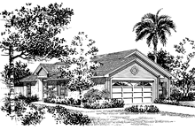 Home Plan - Mediterranean Exterior - Front Elevation Plan #417-676