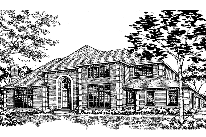 Home Plan - Exterior - Front Elevation 3 for Traditional House Plan #314-251 - 5 bed, 4.5 bath