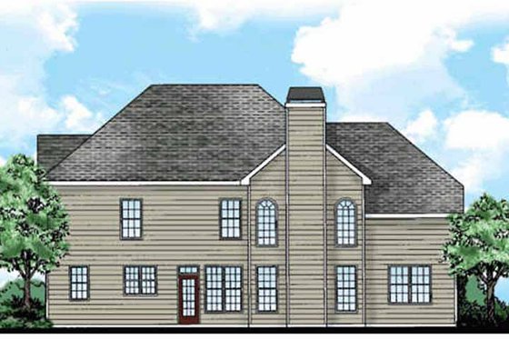 Exterior - Rear Elevation for Classical House Plan #927-880 - 4 bed, 3 bath