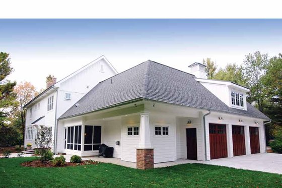 Exterior - Other Elevation for Colonial House Plan #928-97 - 4 bed, 3.5 bath