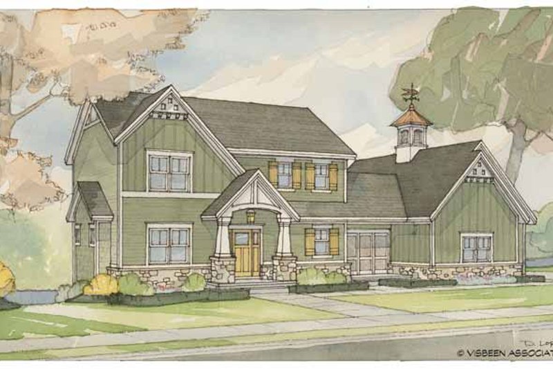 Architectural House Design - Craftsman Exterior - Front Elevation Plan #928-58