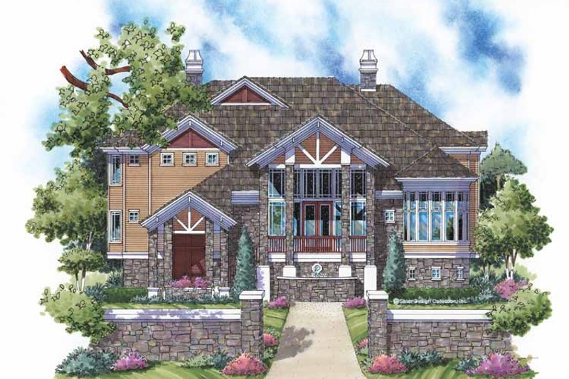 House Blueprint - Country Exterior - Front Elevation Plan #930-136