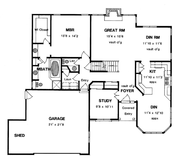 Home Plan - Country Floor Plan - Main Floor Plan #316-209