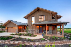 Barndominium Exterior - Front Elevation Plan #1042-18