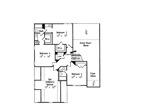 Floor Plan - Upper Floor for Colonial House Plan #927-492 - 4 bed, 3.5 bath