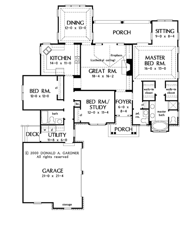 House Blueprint - Country Floor Plan - Main Floor Plan #929-604