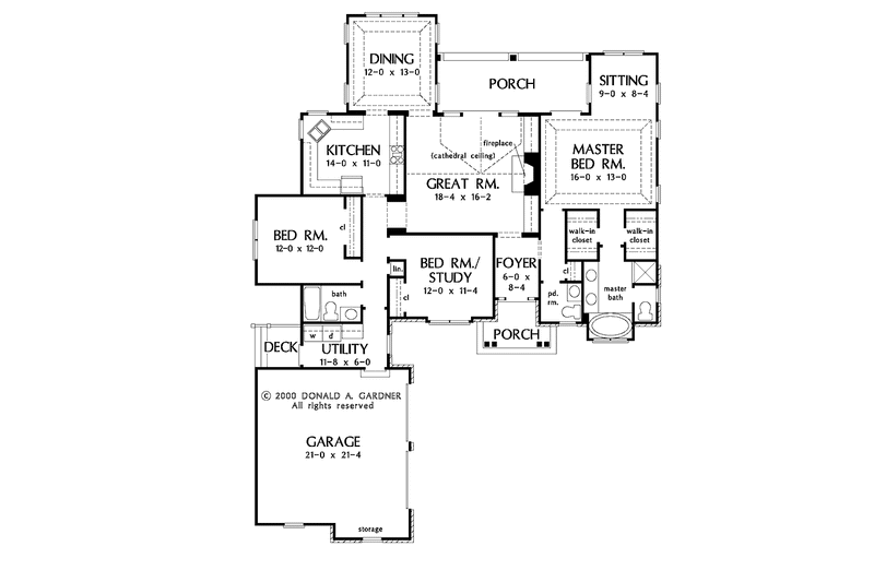 Dream House Plan - Floor Plan - Main Floor for Country House Plan #929-604 - 3 bed, 2.5 bath