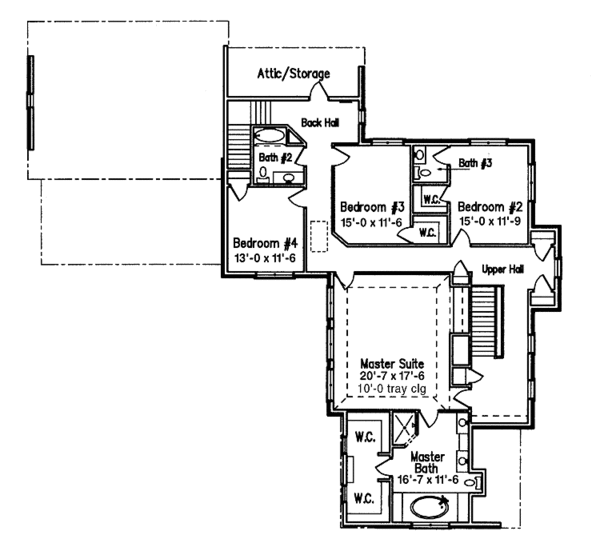Dream House Plan - Country Floor Plan - Upper Floor Plan #994-8