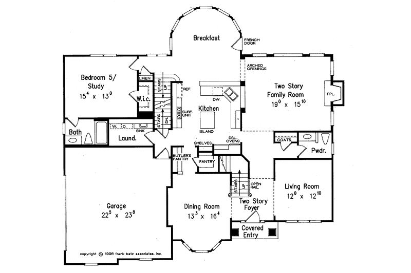 Home Plan - Floor Plan - Main Floor for Mediterranean House Plan #927-376 - 5 bed, 4.5 bath