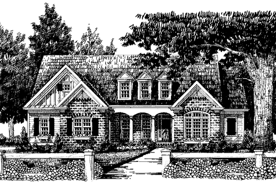 Exterior - Front Elevation 3 for Country House Plan #927-283 - 5 bed, 4 bath
