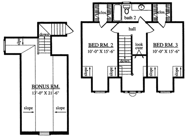 Architectural House Design - Country Floor Plan - Upper Floor Plan #42-685