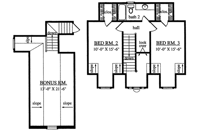 Dream House Plan - Floor Plan - Upper Floor for Country House Plan #42-685 - 3 bed, 2.5 bath
