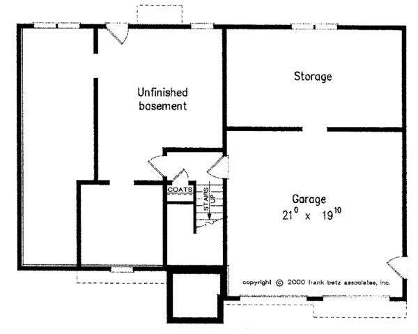 House Design - Colonial Floor Plan - Lower Floor Plan #927-770