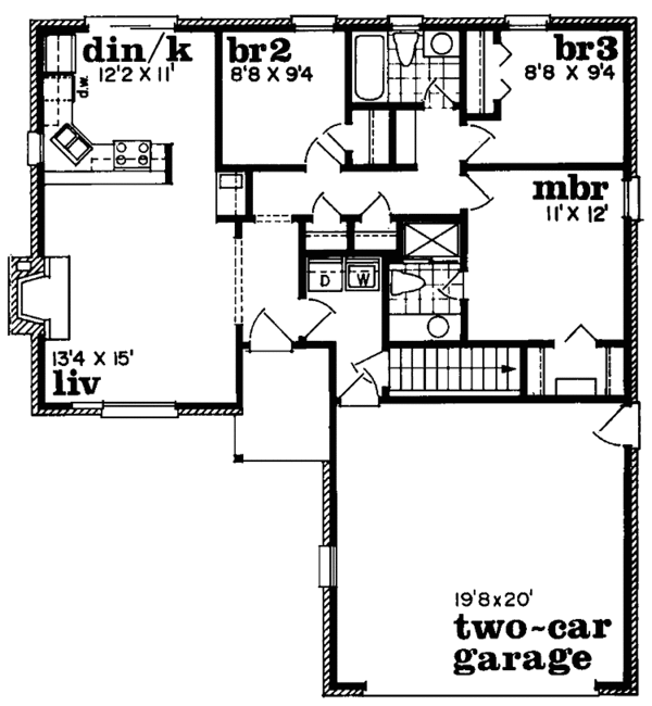 Home Plan - Ranch Floor Plan - Main Floor Plan #310-997