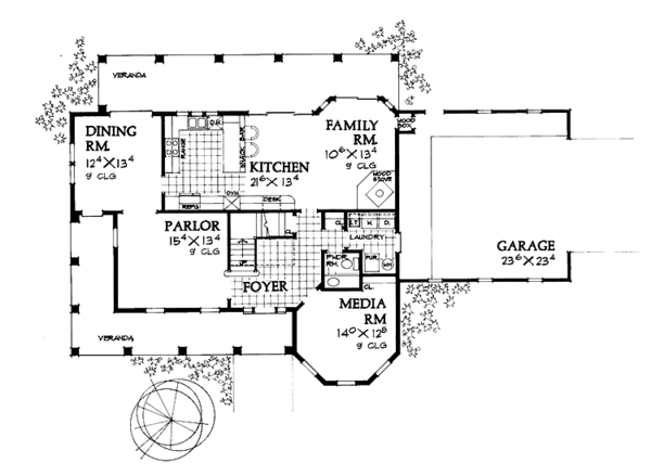 Dream House Plan - Mediterranean Floor Plan - Main Floor Plan #72-962