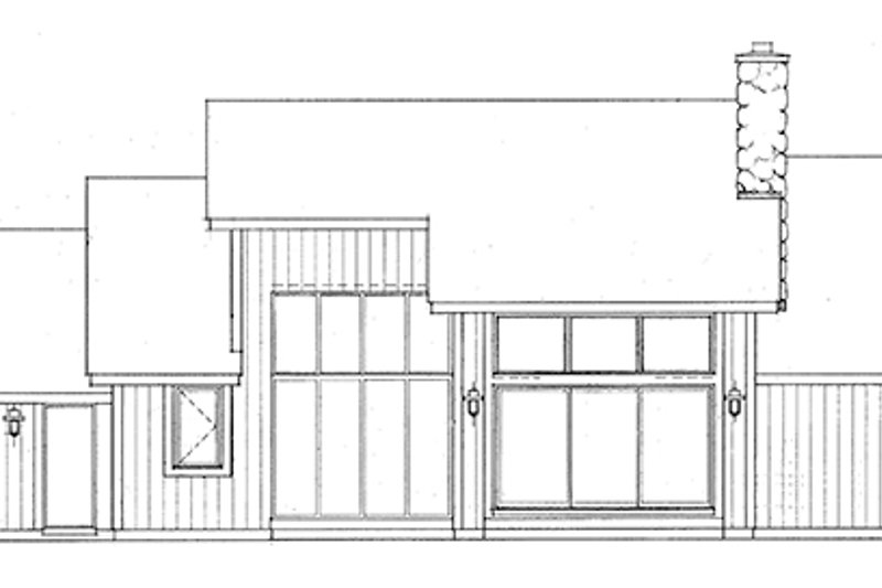 Dream House Plan - Exterior - Rear Elevation 1 for Contemporary House Plan #72-763 - 3 bed, 2.5 bath
