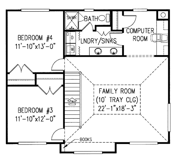 Home Plan - Victorian Floor Plan - Upper Floor Plan #11-259