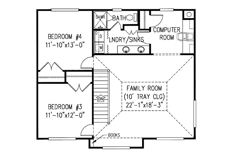 Home Plan - Floor Plan - Upper Floor for Victorian House Plan #11-259 - 4 bed, 3 bath