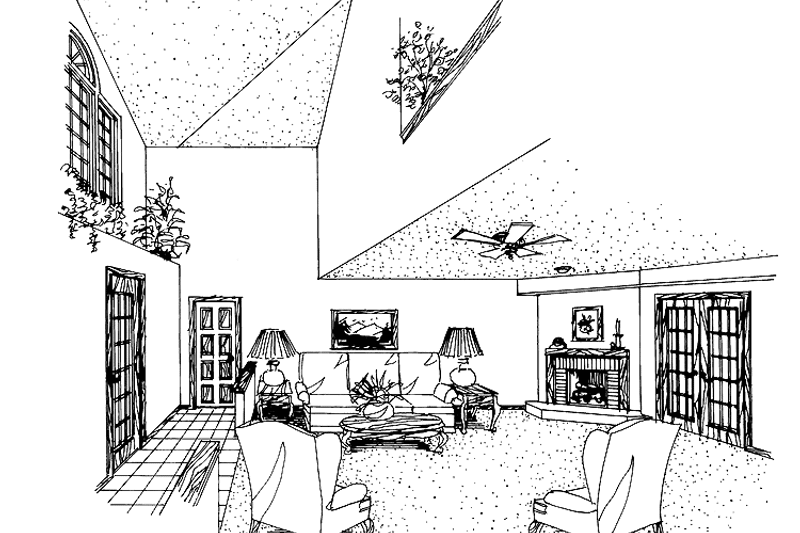 Home Plan - Interior - Family Room for Country House Plan #320-843 - 3 bed, 2 bath