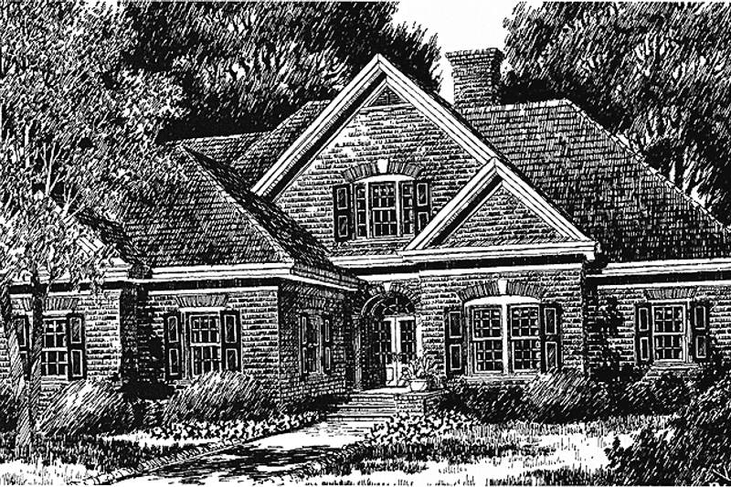Home Plan - Exterior - Front Elevation 3 for Colonial House Plan #429-219 - 3 bed, 2.5 bath